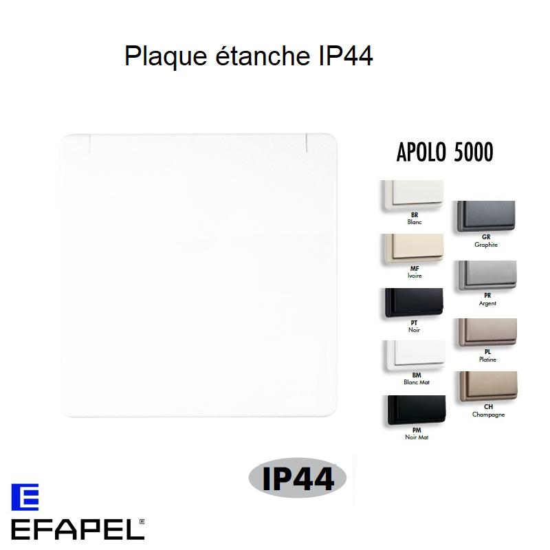 Plaque étanche IP44 APOLO 50961T