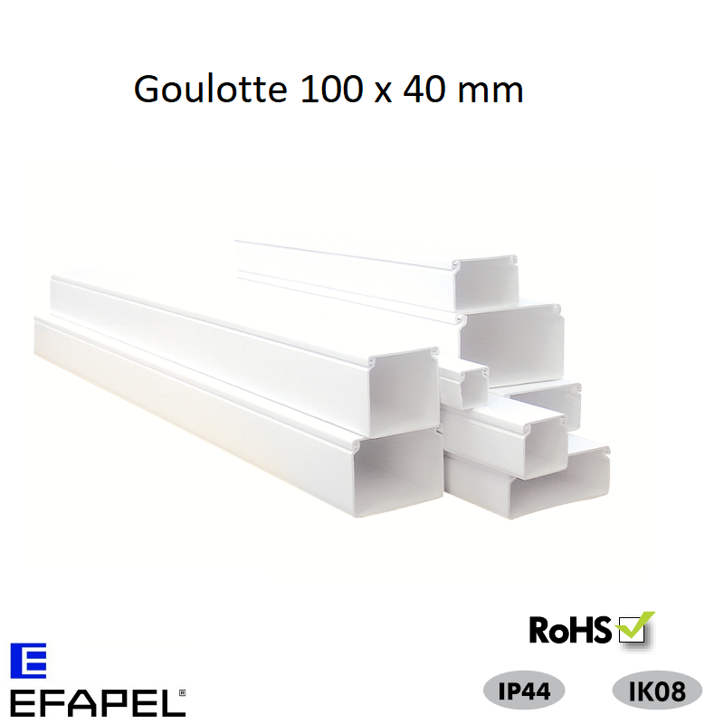 Lot de goulottes de protection 100x40 - 20ml