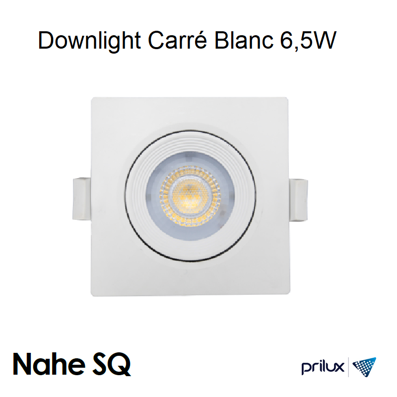 Spot LED Carré Blanc encastrable NAHE SQ - 6,5W - 4000 kelvin