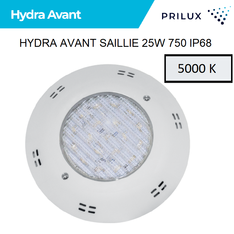 Spot Saillie piscine LED Hydra Avant 5000 kelvin 25W IP68