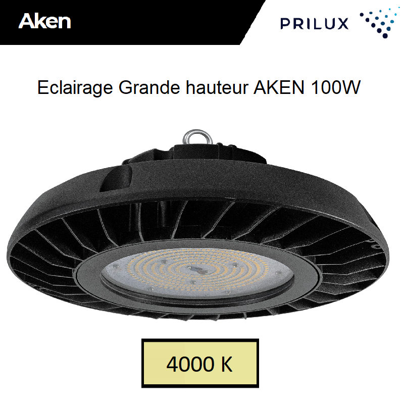 Suspension LED Grande hauteur AKEN 100W - 4000 kelvin