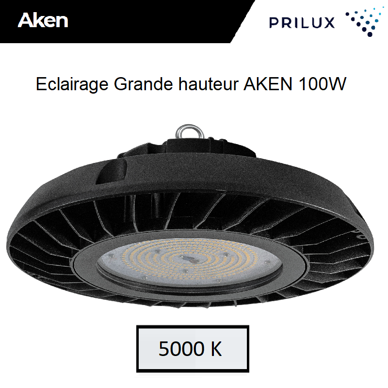Suspension LED Grande hauteur AKEN 100W - 5000 kelvin