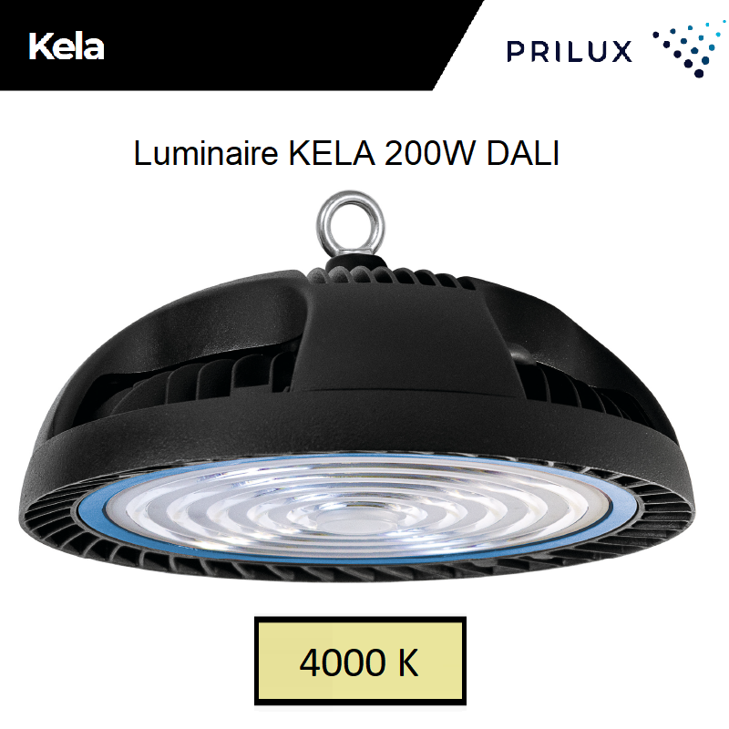 Suspension LED Grande hauteur KELA 200W DALI - 4000 kelvin