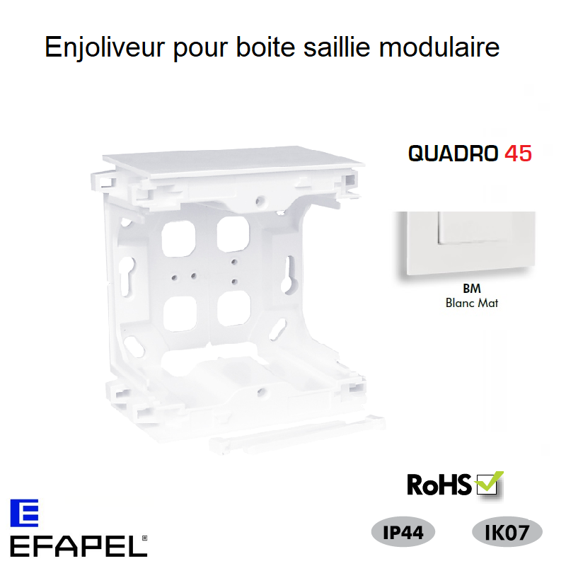 Enjoliveur Boite Saillie pour modulaire Quadro45 45997ABM