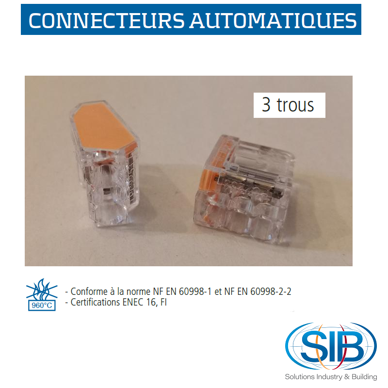 P07133 Connecteur 3 trous