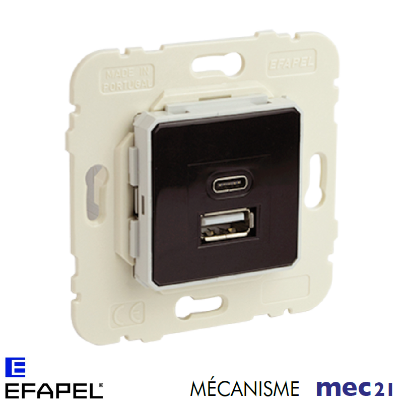 Mécanisme chargeur double USB A+C 21381