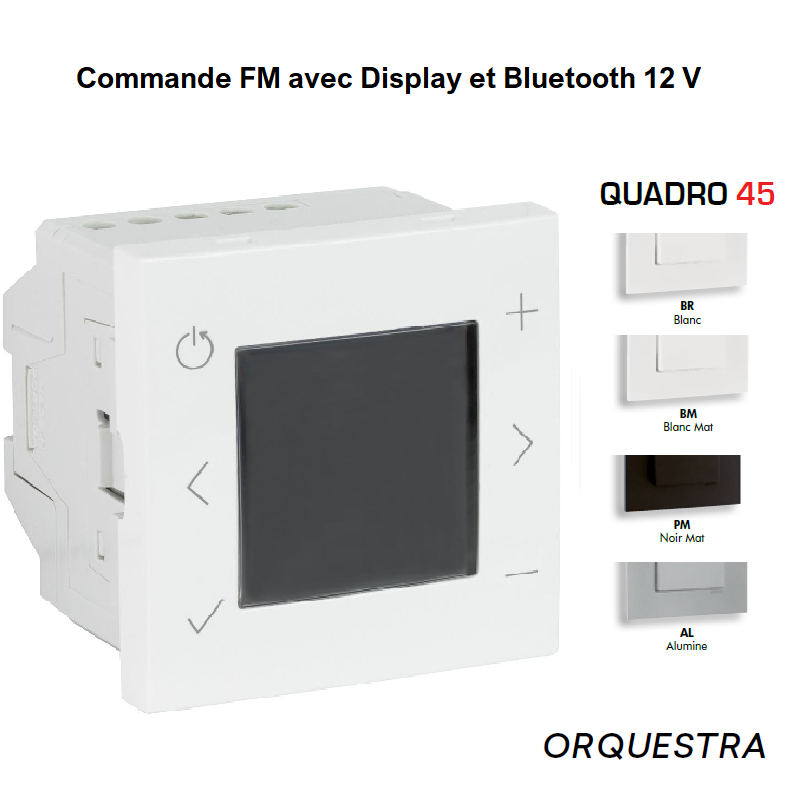 Commande FM avec Display et Bluetooth 12V - 2 modules MEC Q45