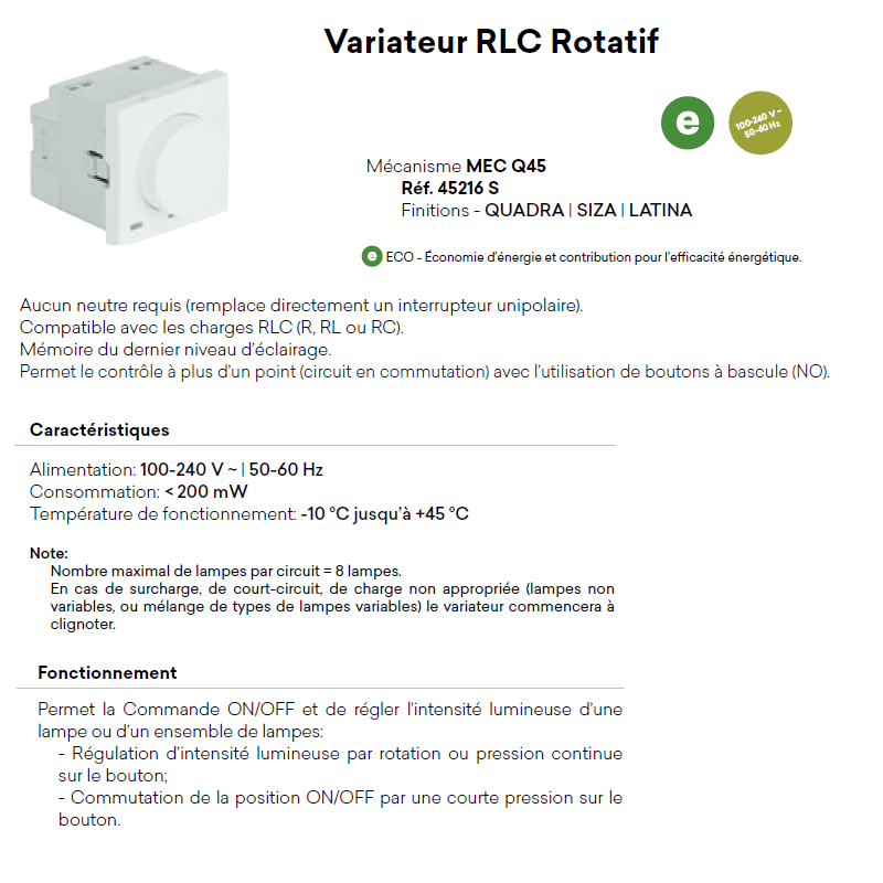 45216 caractéristiques