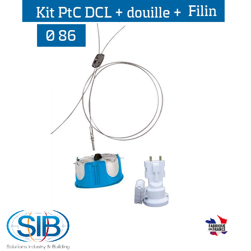 Kit PtC DCL R\'PROOF Diamètre 68mm + Douille E27 + Filin