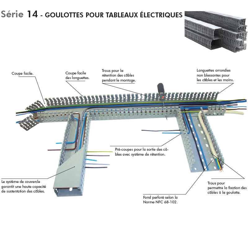 Goulotte tableaux électriques