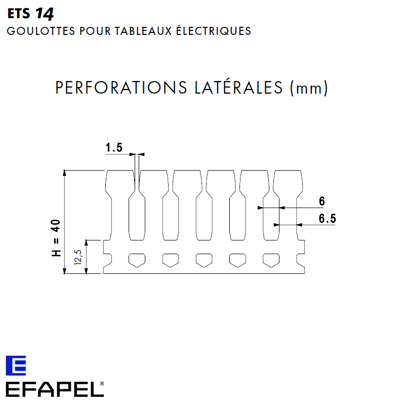 Perforation latérale H40