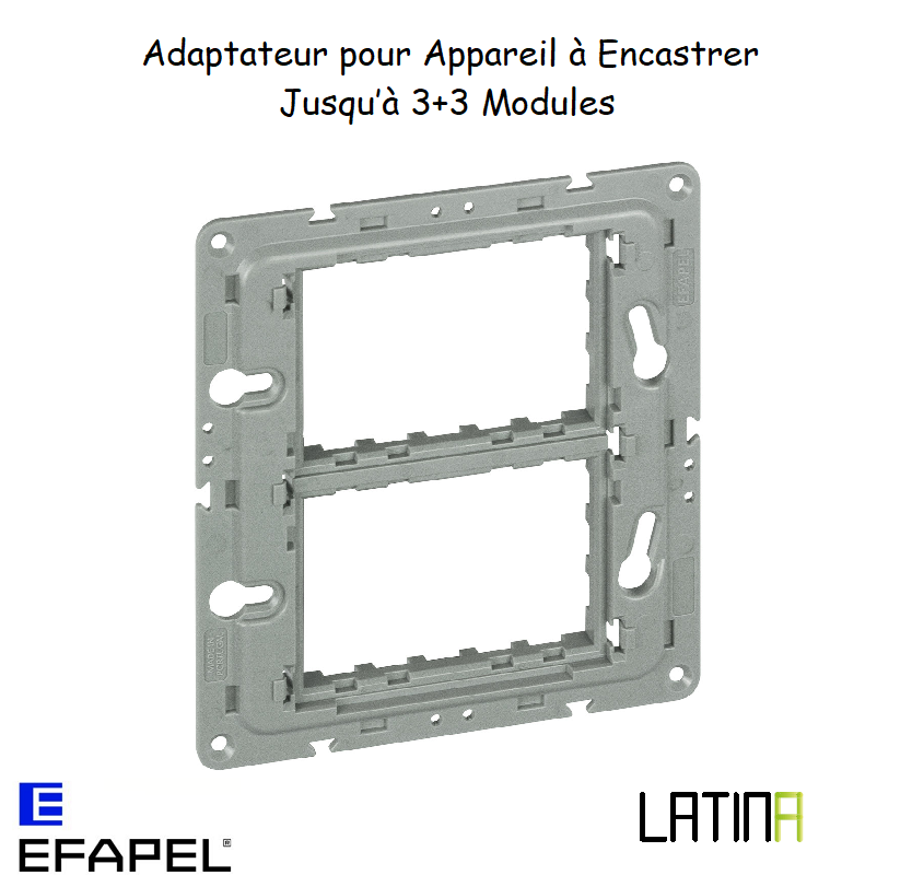 Adaptateur pour Appareil à Encastrer Jusqu’à 3+3 Modules 41995
