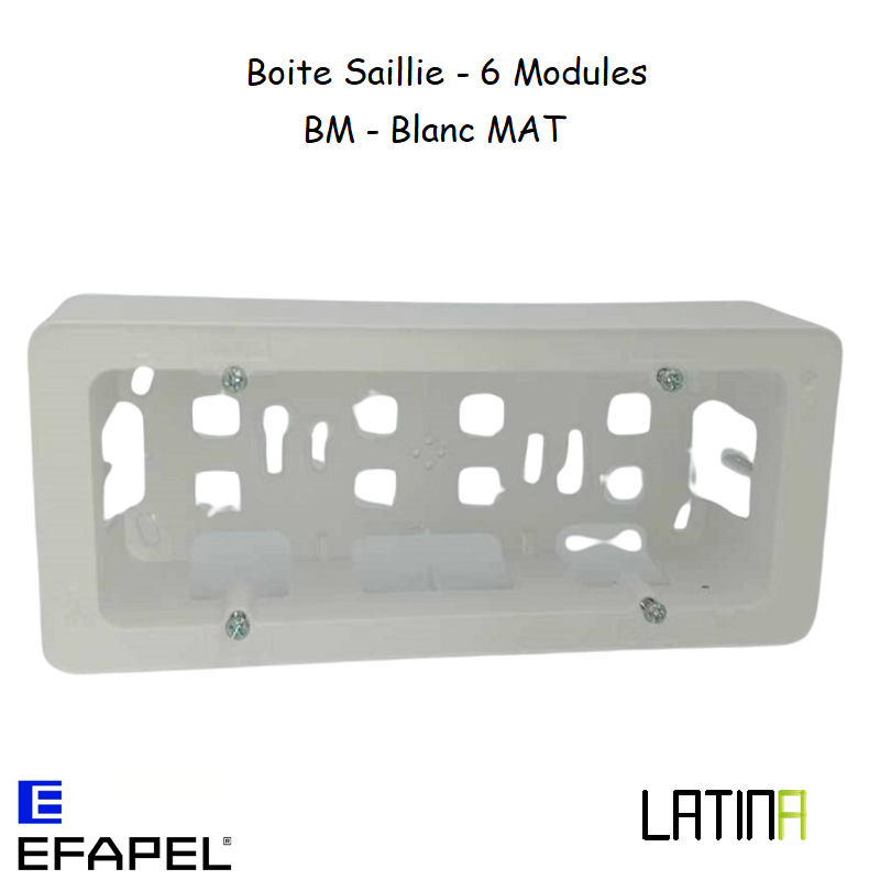 Boîte Saillie - 6 Modules 41989ABM Blanc MAT