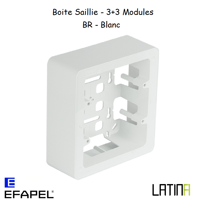 Boîte Saillie - 3+3 Modules 41987ABR Blanc