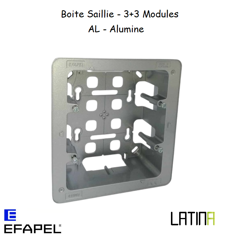 Boîte Saillie - 3+3 Modules 41987AAL Alumine