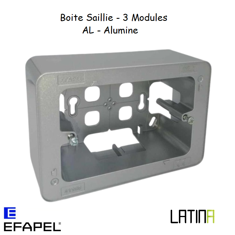 Boîte Saillie - 3 Modules 41986AAL Alumine