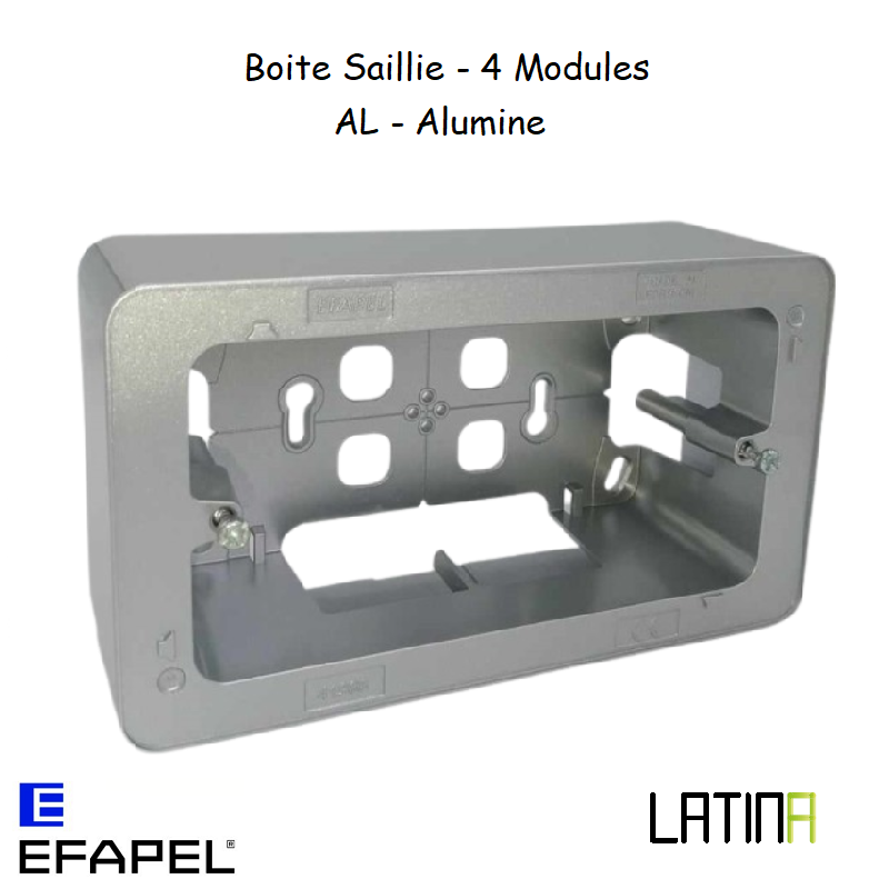 Boîte Saillie - 4 Modules 41988AAL Alumine