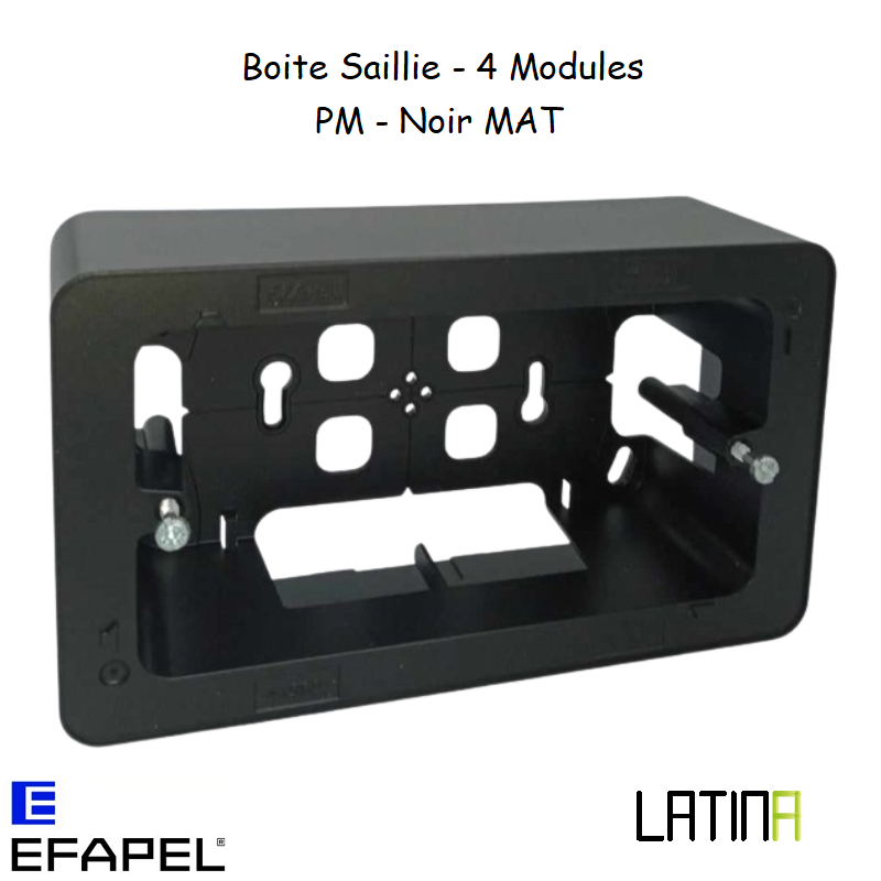 Boîte Saillie - 4 Modules 41988APM Noir MAT