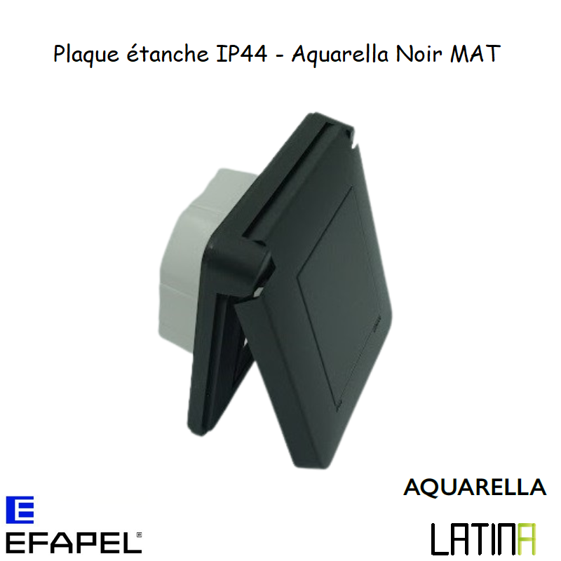 Plaque étanche IP44 42961TPM Noir MAT