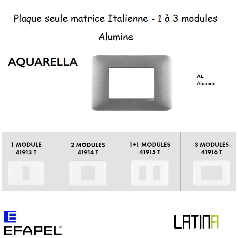 Plaque aquarella matrice italienne 41913TAL 42914TAL 42915TAL 42916TAL Alumine
