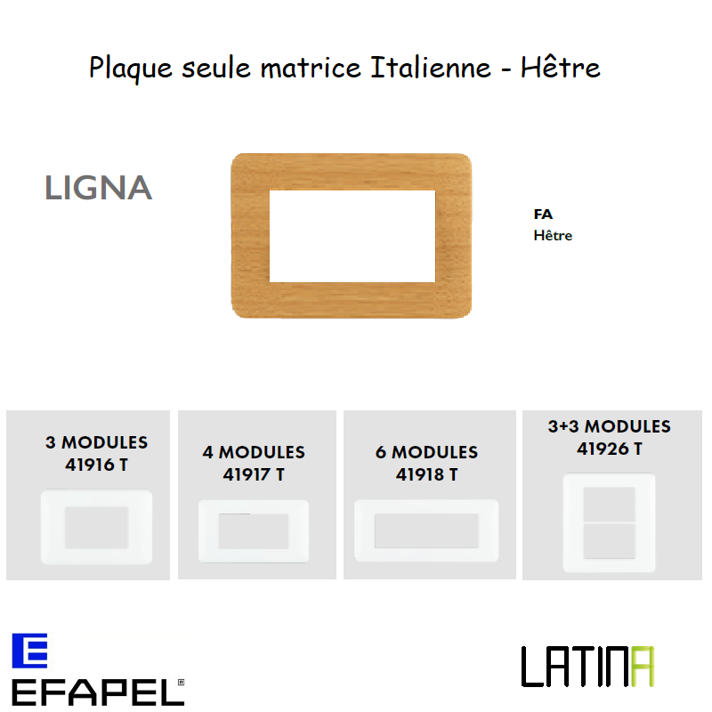 Plaque ligna matrice italienne 41916TFA 41917TFA 42918TFA 42926TFA Hetre