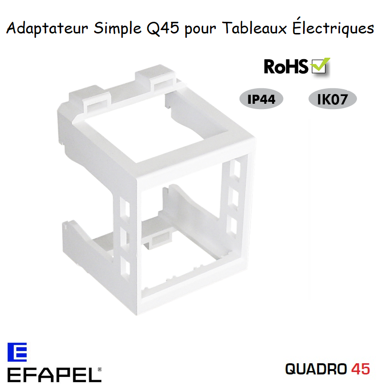 Adaptateur simple série Quadro 45 pour tableaux électriques 45990ABR