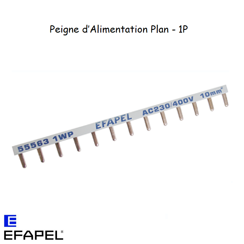 Peigne dalimentation électrique 1P 13 modules 55663 1WP
