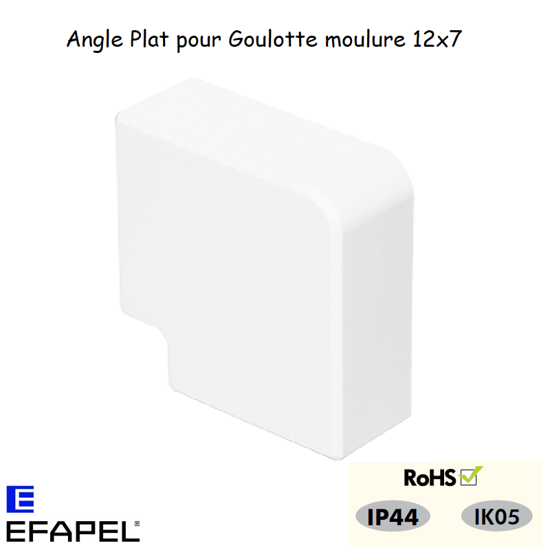 Angle plat pour goulotte série 10 Moulures 12x7 10013ABR