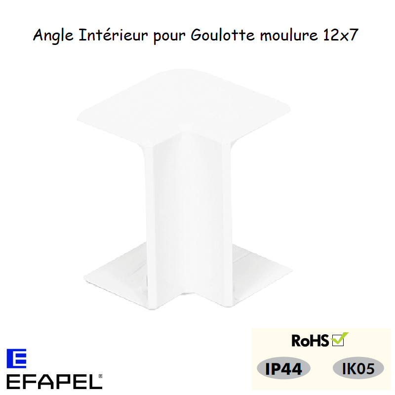 Angle Intérieur pour goulotte série 10 Moulures 12x7 10012ABR
