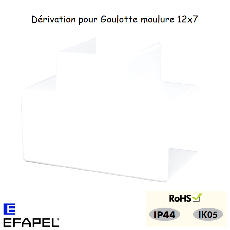 Dérivation pour goulotte série 10 Moulures 12x7 10011ABR
