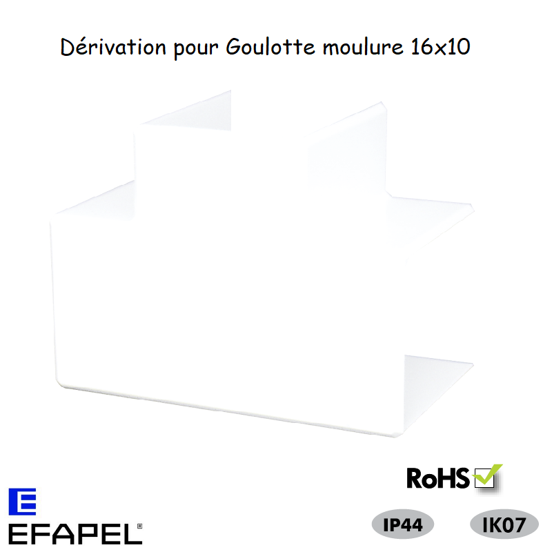 Dérivation pour goulotte série 10 Moulures 16x10 10021ABR