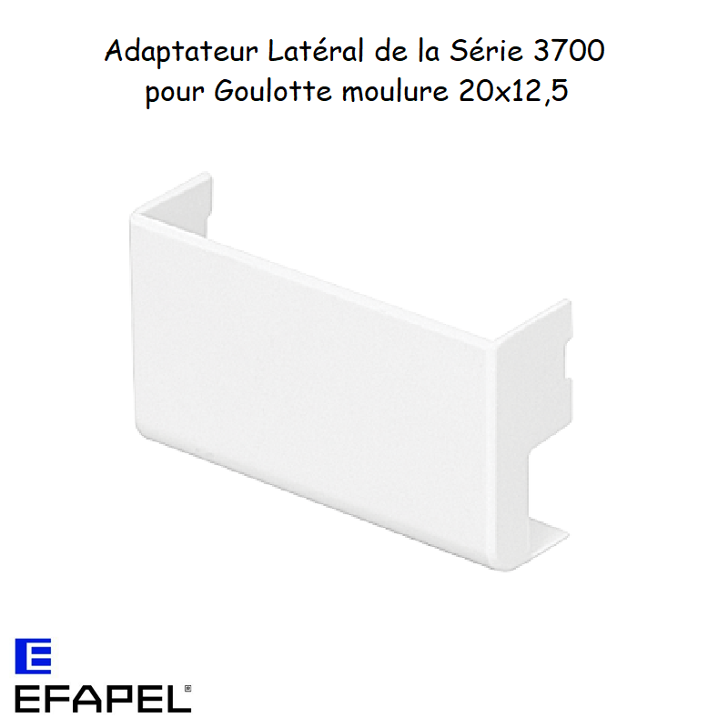 Adaptateur latéral série 3700 pour goulotte 20x12,5 10037