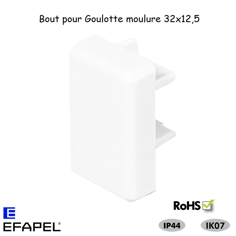 Bout pour goulotte série 10 Moulures 32x12,5 10405ABR