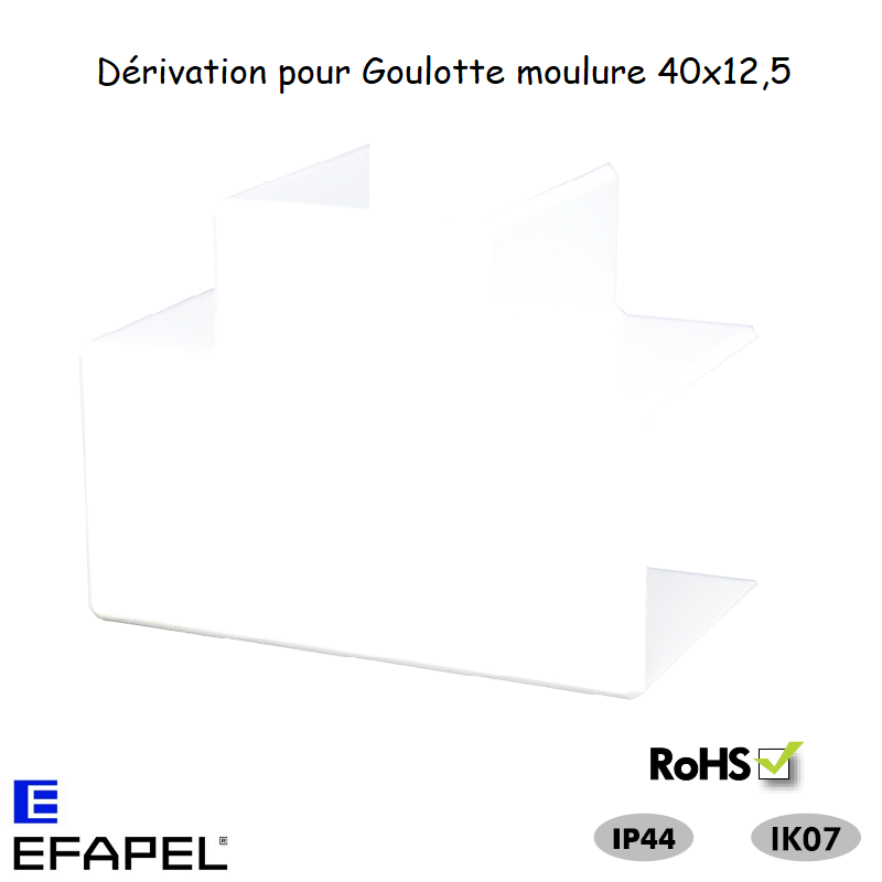 Dérivation pour goulotte série 10 Moulures 40x12,5 10051ABR