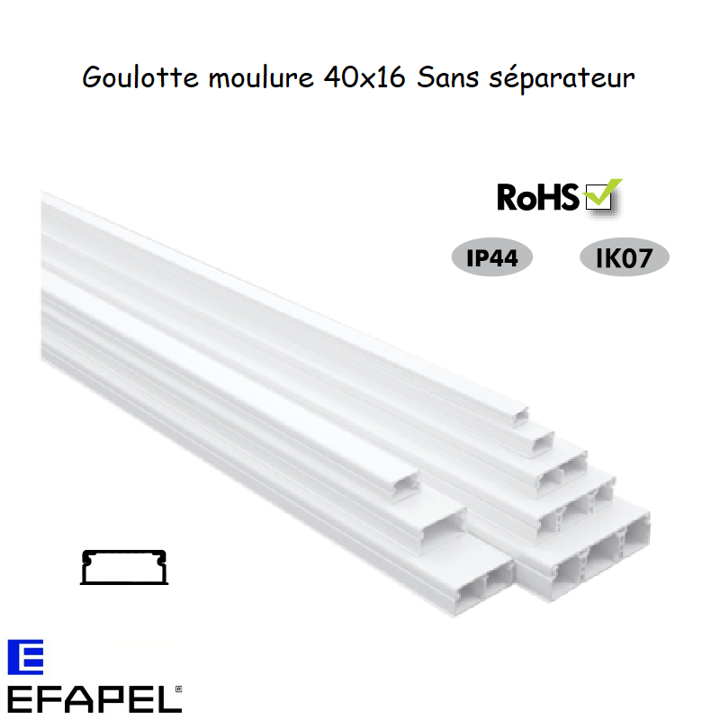 Goulotte moulure 40x16 10160CBR