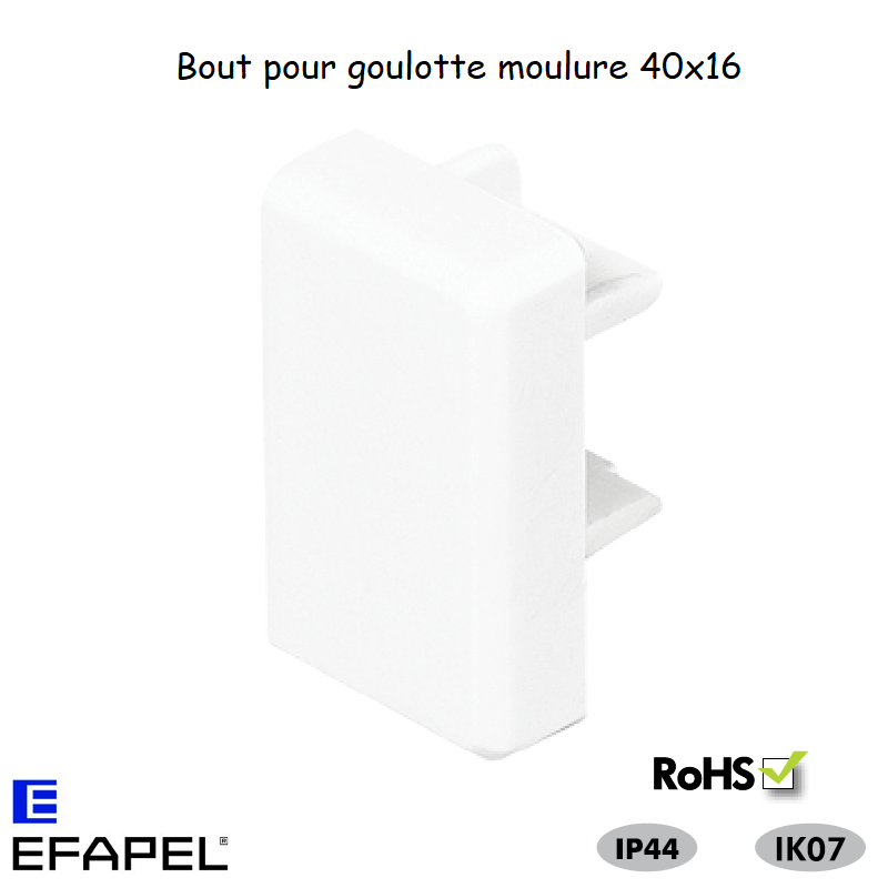 Bout pour goulotte série 10 Moulures 40x16 10065ABR