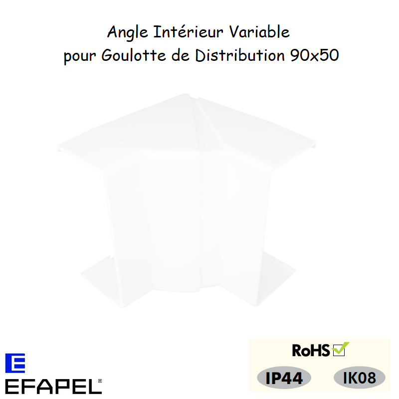 angle intérieur variable pour goulottes distribution 10182