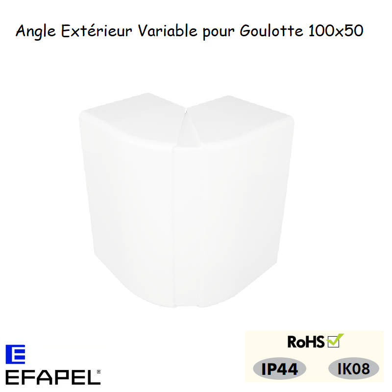 Angle extérieur variable pour goulottes L45 11026