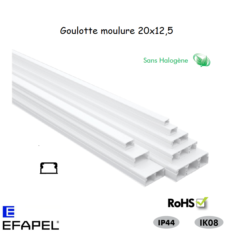 Goulotte moulure 20x12.5 10030HBR