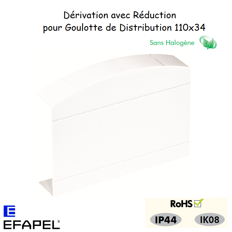 Dérivation avec réduction pour goulotte série 10 distribution 10088GBR