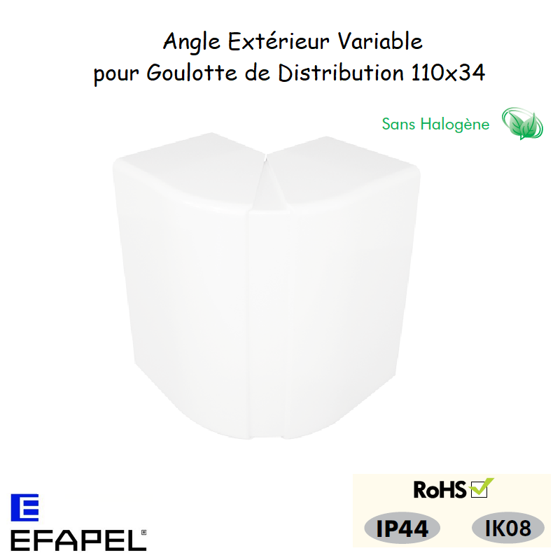 Angle extérieur variable pour goulottes distribution 10086GBR