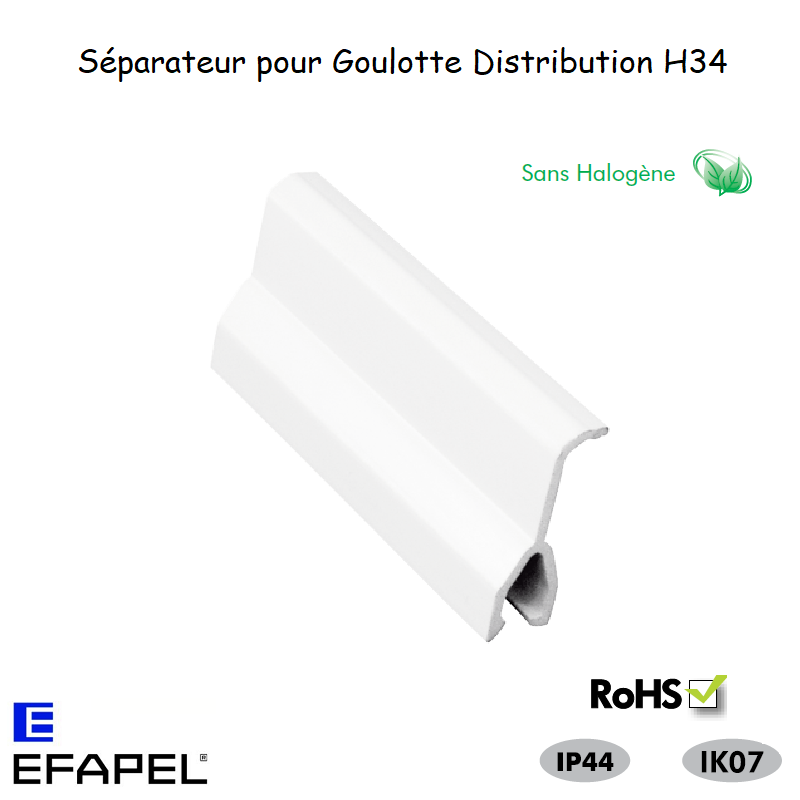 Séparateur sans halogène pour goulotte série 10 distribution 10089GBR