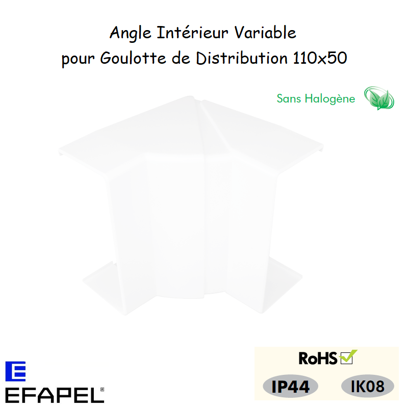 angle intérieur variable pour goulottes distribution 10092GBR