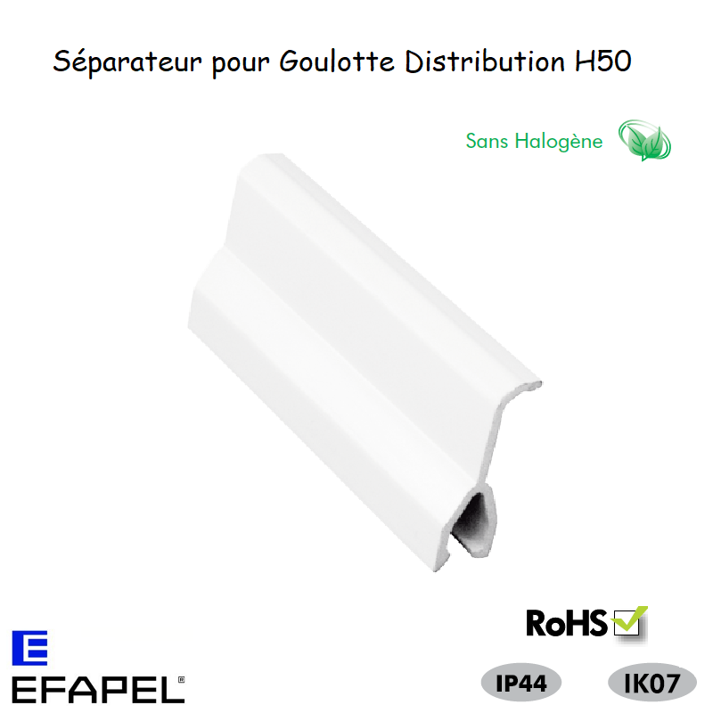Séparateur sans halogène pour goulotte série 10 distribution 10099GBR