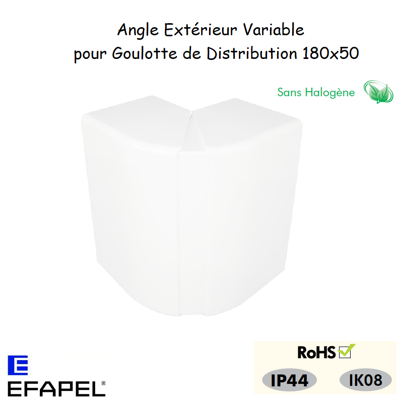 Angle extérieur variable pour goulottes distribution 10296GBR