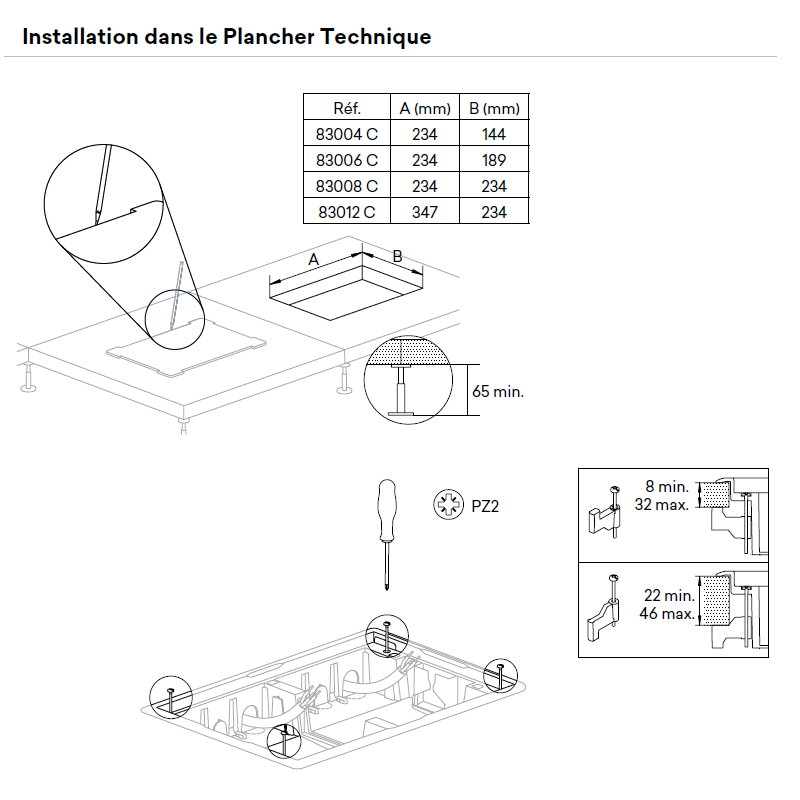 83004 - 83006 - 83008 - 83012 Installation