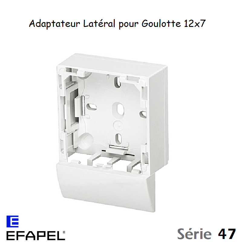 Adaptateur latéral pour Goulotte 12x7 10018ABR