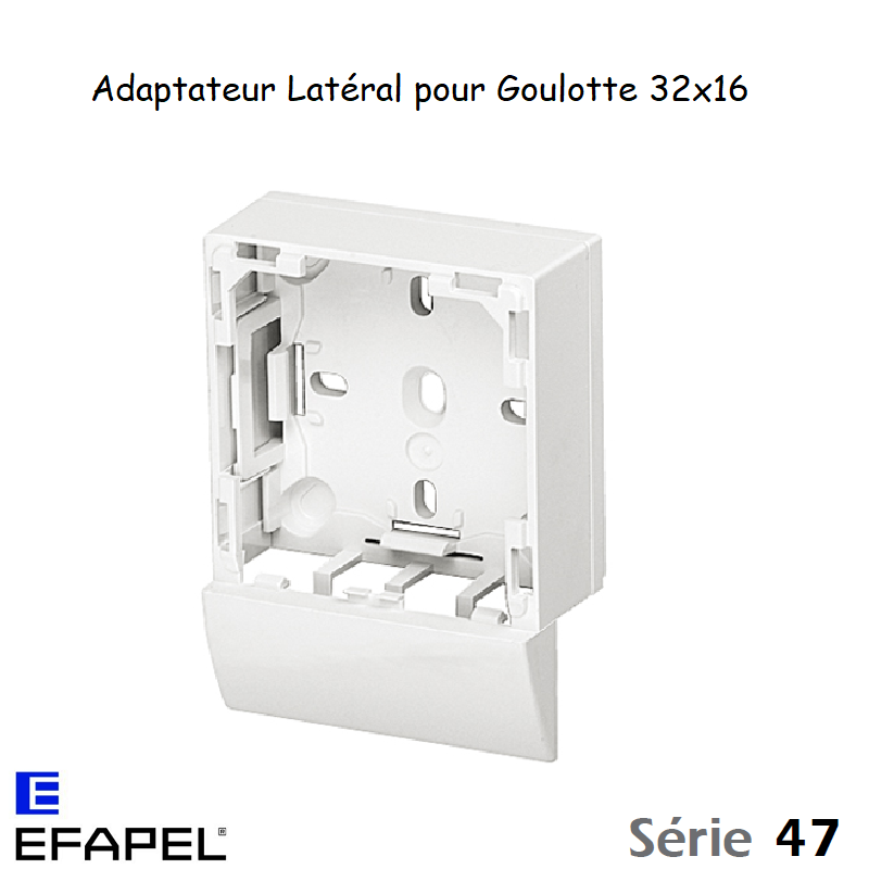 Adaptateur latéral pour Goulotte 32x16 10048ABR