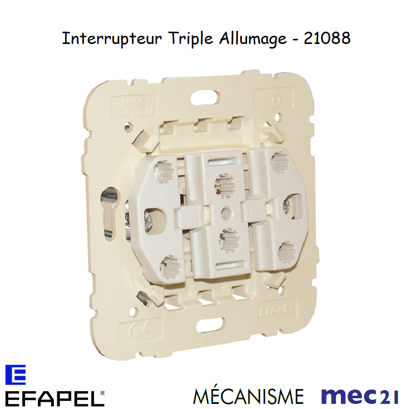 Mécanisme interrupteur triple mec 21088