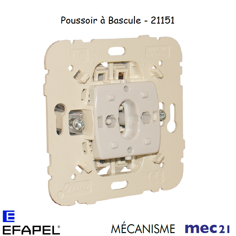 Mécanisme poussoir à bascule mec 21151